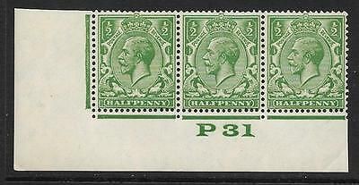 ½d Green Block Cypher Control P31 imperf UNMOUNTED MINT MNH
