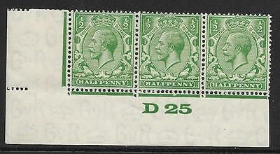 ½d Green Block Cypher Control D25 imperf UNMOUNTED MINT