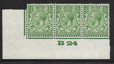 ½d Green Block Cypher Control B24 imperf UNMOUNTED MINT