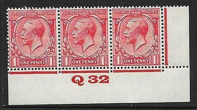1d Scarlet Block Cypher Control Q32 imperf UNMOUNTED MINT MNH