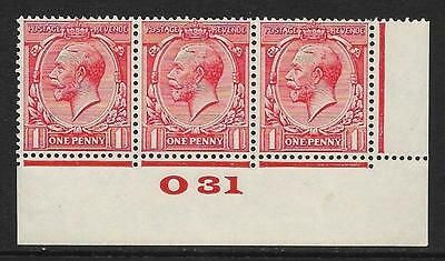 1d Scarlet Block Cypher Control O31 imperf MOUNTED MINT