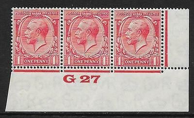 1d Scarlet Block Cypher Control G27 imperf UNMOUNTED MINT MNH