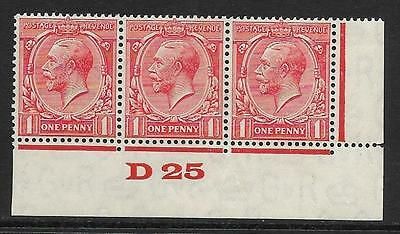 1d Scarlet Block Cypher Control D25 imperf very lightly MOUNTED MINT