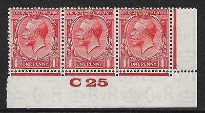 1d Scarlet Block Cypher Control C25 imperf UNMOUNTED MINT MNH