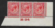 1d Scarlet Block Cypher Control B24 imperf UNMOUNTED MINT