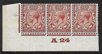 1½d Brown Block Cypher Control A24 imperf UNMOUNTED MINT MNH
