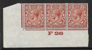 1½d Brown Block Cypher Control F26 imperf UNMOUNTED MINT MNH