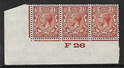 1½d Brown Block Cypher Control F26 imperf UNMOUNTED MINT MNH