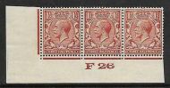 1½d Brown Block Cypher Control F26 imperf UNMOUNTED MINT