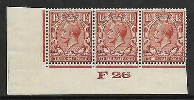 1½d Brown Block Cypher Control F26 imperf UNMOUNTED MINT