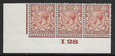 1½d Brown Block Cypher Control I28 imperf UNMOUNTED MINT MNH