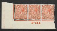 2d Orange Block Cypher Control P31 imperf UNMOUNTED MINT