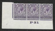 Spec N38(4) 3d Deep Violet Block Cypher Control P31 MOUNTED MINT