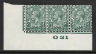 Spec N39(2) 4d Grey Green Block Cypher Control O31 imperf MOUNTED MINT