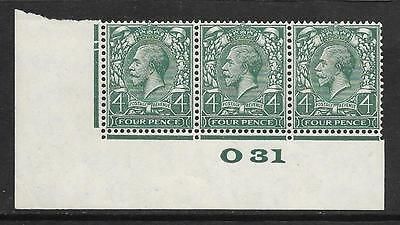 Spec N39(2) 4d Grey Green Block Cypher Control O31 imperf MOUNTED MINT