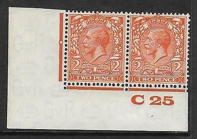 2d Orange Block Cypher Control C25 imperf UNMOUNTED MINT MNH