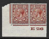 1½d Brown Block Cypher Control E26 imperf UNMOUNTED MINT MNH
