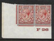 1½d Brown Block Cypher Control F26 imperf UNMOUNTED MINT