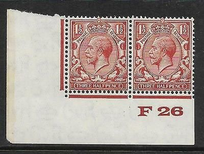 1½d Brown Block Cypher Control F26 imperf UNMOUNTED MINT