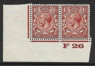 1½d Brown Block Cypher Control F26 imperf UNMOUNTED MINT MNH