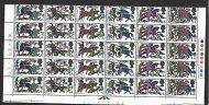 1966 Battle of Hastings 4d (Ord) Variety Perf Shift Down Cyl block of 30 MNH
