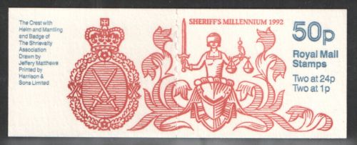 FB63 1992 Sheriffs Millennium 50p booklet Complete