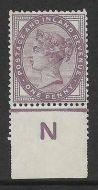 1d lilac control N perf single with jubilee line UNMOUNTED MINT