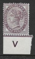 Sg 172 1d lilac control V imperf Single UNMOUNTED MINT