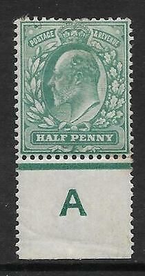 Sg 216 ½d Blue-Green Control A imperf De La Rue MOUNTED MINT