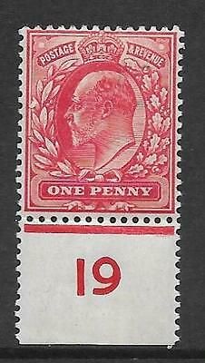 Sg 220 1d Scarlet Control I9 perf De La Rue MOUNTED MINT