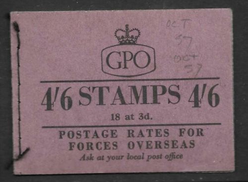 L1 4 6 Oct 1957 Wilding GPO Booklet complete with all panes MNH