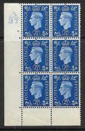 2½d Blue Dark colours A37 2 Dot perf 6B(E P) UNMOUNTED MINT