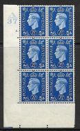 2½d Blue Dark colours A37 2 Dot perf 5(E I) UNMOUNTED MINT