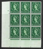S28e 1½d Multi Crowns on Cream cylinder 15 No Dot perf type A(E I) MM in margin