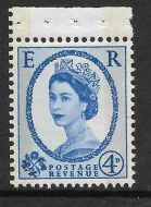 S91f 4d Wilding 8mm Violet Typo Crowns Right UNMOUNTED MINT MNH