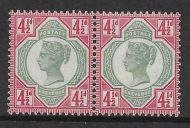 sg206 4½d Green  Carmine Jubilee with Unlisted Variety UNMOUNTED MINT