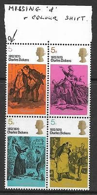 1970 5d Literary Anniversaries - with varieties UNMOUNTED MINT