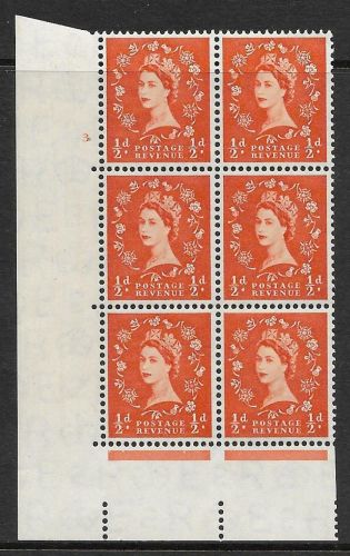 ½d Wilding Edward Crown cylinder 3 No Dot perf type A(E I) UNMOUNTED MINT