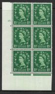 1½d Wilding Edward Crown cylinder 15 Dot Flaw perf type A(E I) MOUNTED MINT