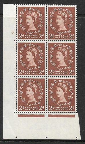 2d Wilding Edward Crown cylinder 9 Dot perf type A(E I) UNMOUNTED MINT