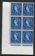 1d Wilding Multi Crown on White Cyl 5 No Dot perf A(E I) UNMOUNTED MINT