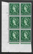 1½d Wilding Multi Crown on White Cyl 15 Dot perf A(E I) UNMOUNTED MINT