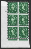 1½d Wilding Multi Crown on White Cyl 22 No Dot perf A(E I) UNMOUNTED MINT