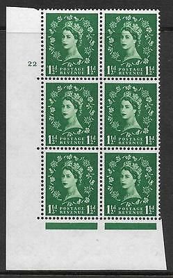 1½d Wilding Multi Crown on White Cyl 22 No Dot perf A(E I) UNMOUNTED MINT
