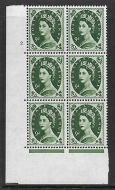 9d Wilding Multi Crown on White Cyl 2 Dot perf A(E I) UNMOUNTED MINT