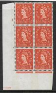 ½d Blue Phosphor on Cream cylinder 1 Dot perf type A(E/I) UNMOUNTED MINT