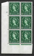 1½d Blue Phosphor on White cylinder 15 No Dot perf A(E/I) UNMOUNTED MINT