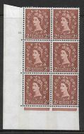 2d Violet Phosphor 8mm cylinder 30 No Dot perf A(E/I) UNMOUNTED MINT