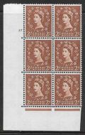 2d Violet Phosphor 9.5mm cylinder 27 No Dot perf A(E/I) UNMOUNTED MINT