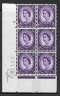 3d Wilding Violet Phosphor SB cyl 82 No Dot perf type A(E/I) UNMOUNTED MINT